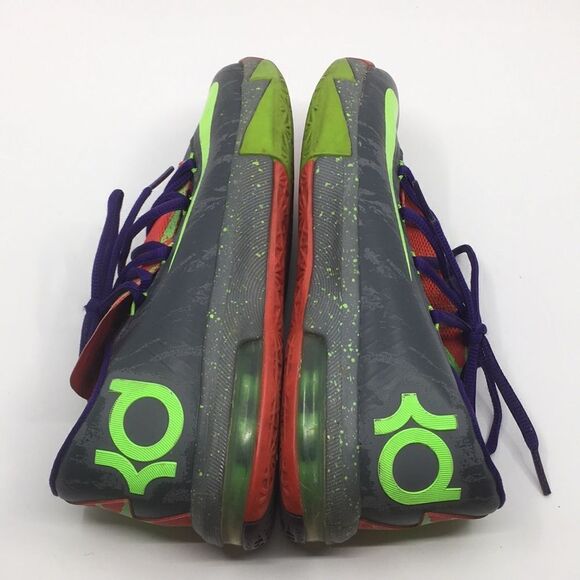 Nike KD 6 VII energy Kevin Durant gray neon green Size kids 4 Youth - Picture 8 of 15